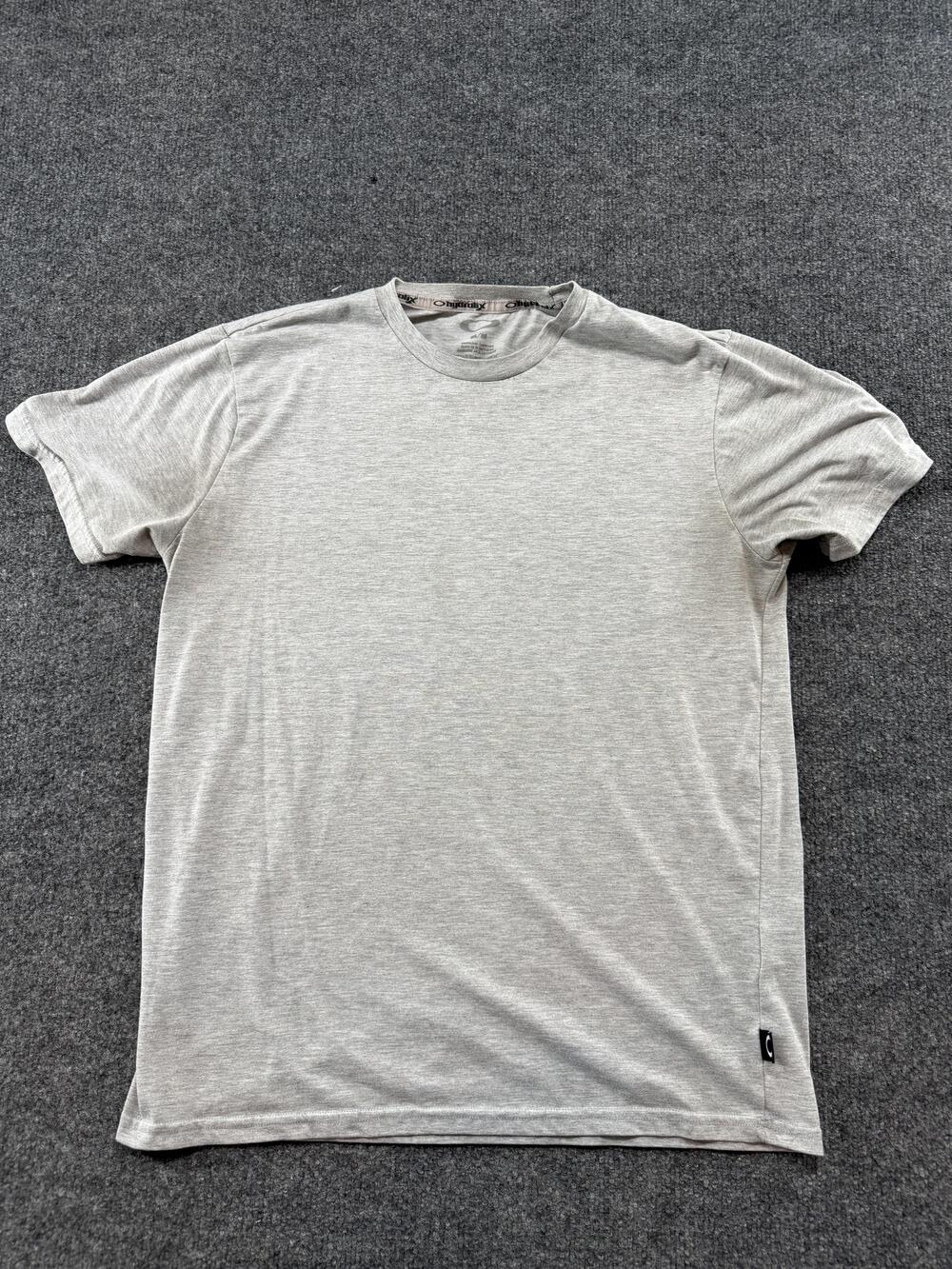 Oakley Shirt Mens Medium Gray Hydrolix Performance Short Sleeve Athletic Tee